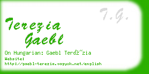 terezia gaebl business card